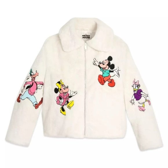 Disney Jackets & Blazers - Disney Parks 3XL XXXL 3X Mickey Mouse and Friends Faux Fur Fuzzy Coat Jacket NWT